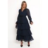 Petal and Pup Antoinette Long Sleeve Tiered Maxi Dress - Navy M - 4 of 4