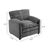 Kumasinova 38" Chenille Large Bean Bag Chair,Lounge Chair with High Back Support&Wide Seat,Accent Chair for Bedroom,Office,Living Room Furniture - 3 of 4