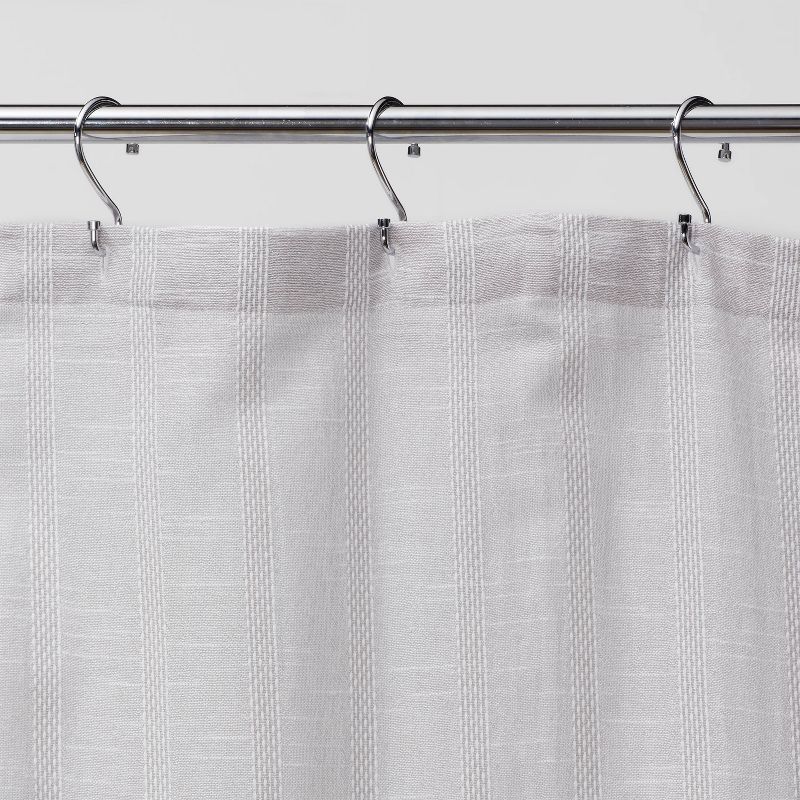 Tonal Striped Shower Curtain Gray - Threshold&#8482;, 3 of 7