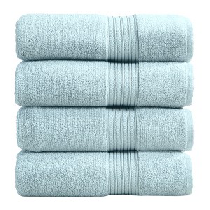 100% Cotton Solid Color Quick Dry Bath Towel Set - 1 of 4