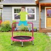 Infans 36" Kids Trampoline Rebounder W/Full Covered Handrail & Pad Indoor Outdoor Pink - 3 of 4