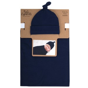 Baby Essentials Swaddle Blanket and Cap - 1 of 3