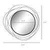 Wooakway 26"H Gold Modern Metal Wall Art Mirror for Living Room Bedroom Dining Room - 4 of 4