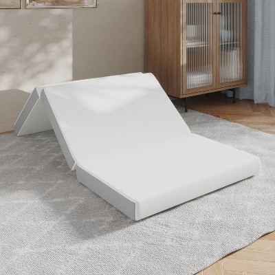 Twin Gray Memory Foam Tri-Fold Sofa Bed