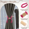 Unique Bargains Cotton Hand-Woven Decorative Tassel Curtain Tiebacks with Wood Club - 3 of 4