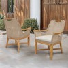 Cambridge Casual 2pc Sydney Teak Patio Outdoor Dining Chair with Seat Pad Brown - 2 of 4