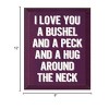 Slickblue I Love You a Bushel and a Peck Wood Sign – Rustic Wall Decor for Nursery or Home – 9"x12", Color Options - 3 of 3