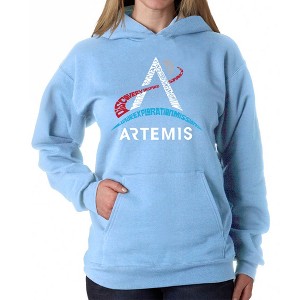 LA Pop Art NASA Artemis Logo - Women's Word Art Hooded Sweatshirt - 1 of 4