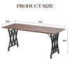 77" Wooden Dining Table for 4-6, Rectangular Kitchen Table with Metal Legs, Farmhouse Dinner Table for Home Dining Room Living Room, No Chairs - 2 of 4