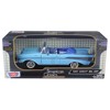 1957 Chevrolet Bel Air Convertible Light Blue with Blue Interior 1/18 Diecast Model Car by Motormax - 3 of 4