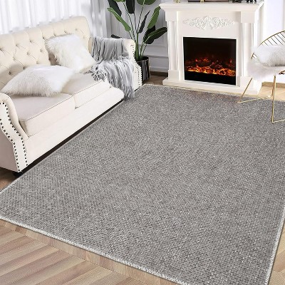 Area Rug for Living Room Bedroom Modern Solid Indoor Carpet Non-Slip Low Pile Machine Washable Kids Room Accent Simple Carpet No-Shedding