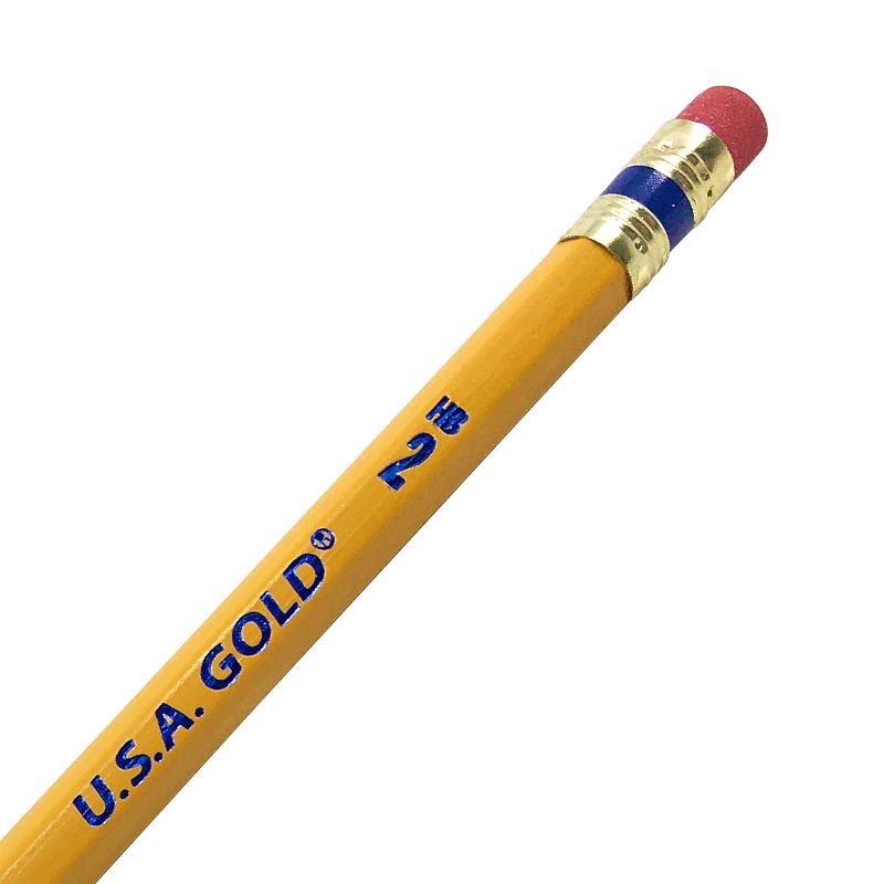 12ct #2 HB Pencils 2mm Pre-sharpened Premium American Wood Yellow - U.S.A. Gold, 6 of 18