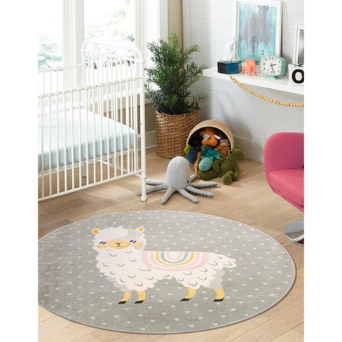 Unique Loom Whimsy Kids Collection Area Rug-llama : Target
