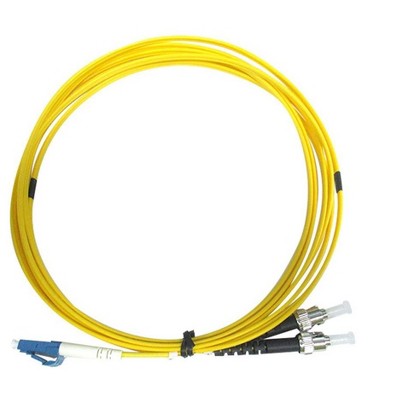 Monoprice Fiber Optic Cable - 1 Meter, LC/UPC-ST/UPC, G657A1, Single Mode, Duplex, 2mm, OFNR