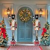 Iron Nutcracker Statue, Classic Christmas Soldier Holiday Decor for Indoor or Outdoor, Durable Festive Porch Display-3irtyhousy - 2 of 4
