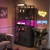 Jojoka Bar Cabinet with Rack,Liquor Stand with Glass Holder & LED Lights,Coffee Sideboard Cabinet for Living Room - 3 of 4
