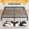 Low-Profile Full-Size Metal Bed Frame, 800 Lbs Support, Reinforced Slats, Noise-Free, No Box Spring Needed, Easy Assembly - 4 of 4