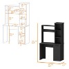 Vynxaria Computer Desk with Hutch - 3-Tier Storage Shelves, 38.7"W x 17.7"D - 4 of 4