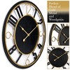 Sorbus 24" Modern Wooden Wall Clock - Sleek Design, Analog Display - Complements Various Styles - 4 of 4