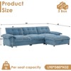 TIRAMISUBEST 104*60" L Shape Chenille Sectional Sofa with Dual-Port Charging, Cup Holder, Side Storage Pockets Pull Out Bed Flip Table - 3 of 4