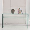 Spassway Narrow Console Table Transparent Tempered Glass Sofa Table Modern Entryway Tables for Hallway Entryway Living Room Bedroom - 2 of 4