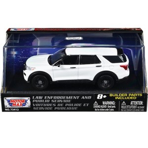 2022 Ford Police Interceptor Utility White Unmarked "Law Enforcement & Public Service" Series 1/43 Diecast Model Car by Motormax - 1 of 3