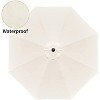DOMETOUR Simple Deluxe 9ft Outdoor Market Table Patio Umbrella with Button Tilt, Crank and 8 Sturdy Ribs for Garden,  Beige - 4 of 4