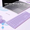Evo Bytes Purple Ergonomic Wireless Silent Keyboard - 2 of 4