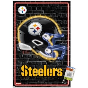 Trends International NFL Pittsburgh Steelers - Neon Helmet 23 Unframed Wall Poster Prints - 1 of 4
