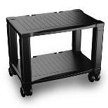 2-Tier Under the Desk Mobile Printer Stand Black - Hastings Home