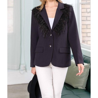 Women's JANE FEATHERED BLAZER JACKET - JOH