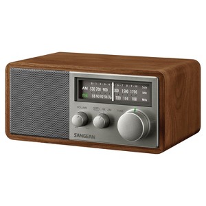 Sangean® SG-116 Tabletop Retro Wooden Cabinet AM/FM Analog Radio Receiver in Gray - 1 of 4