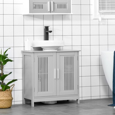 Kleankin Modern Under Sink With 2 Doors, Pedestal Under Sink