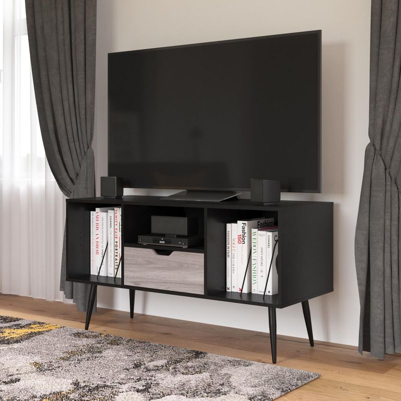 RealRooms Grafton TV Stand for TVs up to 55", Black Oak, 2 of 5