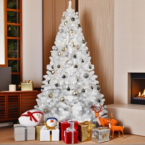 Resenkos Artificial 8ft  Christmas Tree with 1430PVC Mixed Branch Tips,Green,Hinged Premium & Foldable Base - 1 of 4