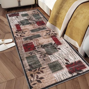 Area Rug Washable Rug Geometric Rug Soft Stain Resistant Non-Slip Rugs for Living Room Bedroom Dining Room Office - 1 of 4