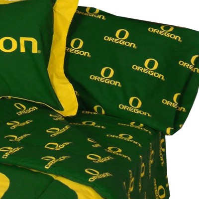 NCAA Collegiate Green 4pc King Bed Sheet Set - Oregon Ducks..