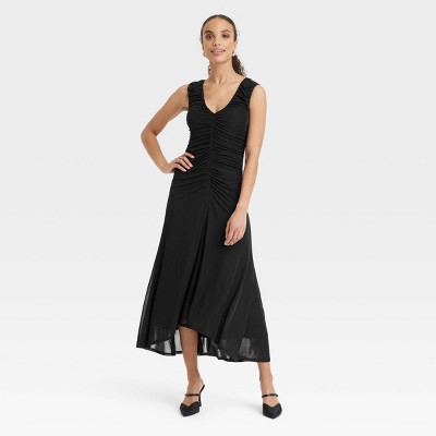 Women's Ruched Midi Sundress - A New Day™