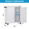 SUXXAN Metal Tool Cabinet with Pegboard and 4 Hooks,Garage Metal Storage Cabinet with Wheels,Assembly Required - 3 of 4