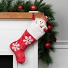 Northlight 20.5-Inch Red and White Velvet With White Snowflake Christmas Stocking - 2 of 4