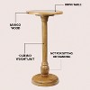 JONATHAN Y Leopold 24.5" Cottage Designer Mango Wood Pedestal Round Drink Table & Decorative End Table - 3 of 4