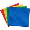 Strictly Briks Classic Stackable Baseplates, Building Bricks, Red, Green, Blue & Yellow, 4 Base Plates & 30 Stackers, 6x6 Inches - 4 of 4