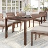 Martha Stewart Bedford 71" Indoor-Outdoor Patio Table with Brushed Woodgrain Aluminum Finish - 2 of 4