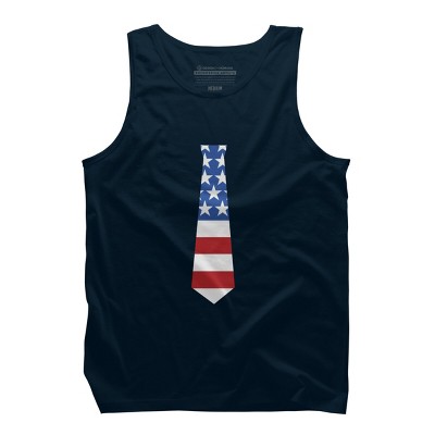 Design By Humans July 4th Patriotic American Flag Tie By FreshDressedTees Tank Top