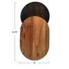Storied Home Two-Tone Wood Cheese and Cutting Board, Natural and Walnut - 2 of 4