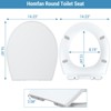 Toilet Seat, Slow Close, Quick Release Hinges, Non-Slip Bumpers, White, Modern Style,Universal Fit for American Standard Toilets - 2 of 4