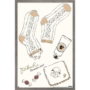 Trends International Pokémon: Pikachu Lifestyle - Socks Framed Wall Poster Prints - 1 of 4
