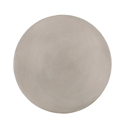 Light Gray Cylindrical Concrete Outdoor Side Table