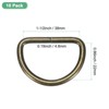 Unique Bargains Durable Multipurpose Iron Non-Welded Dee Rings Metal Buckle for Purse 10 Pcs - 3 of 4