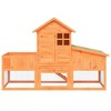 vidaXL Rabbit Hutch/Bunny Cage - Outdoor, Solid Pine, 2-Tier with Water-Resistant Roof, 66.9"x24.8"x44.5" - 4 of 4